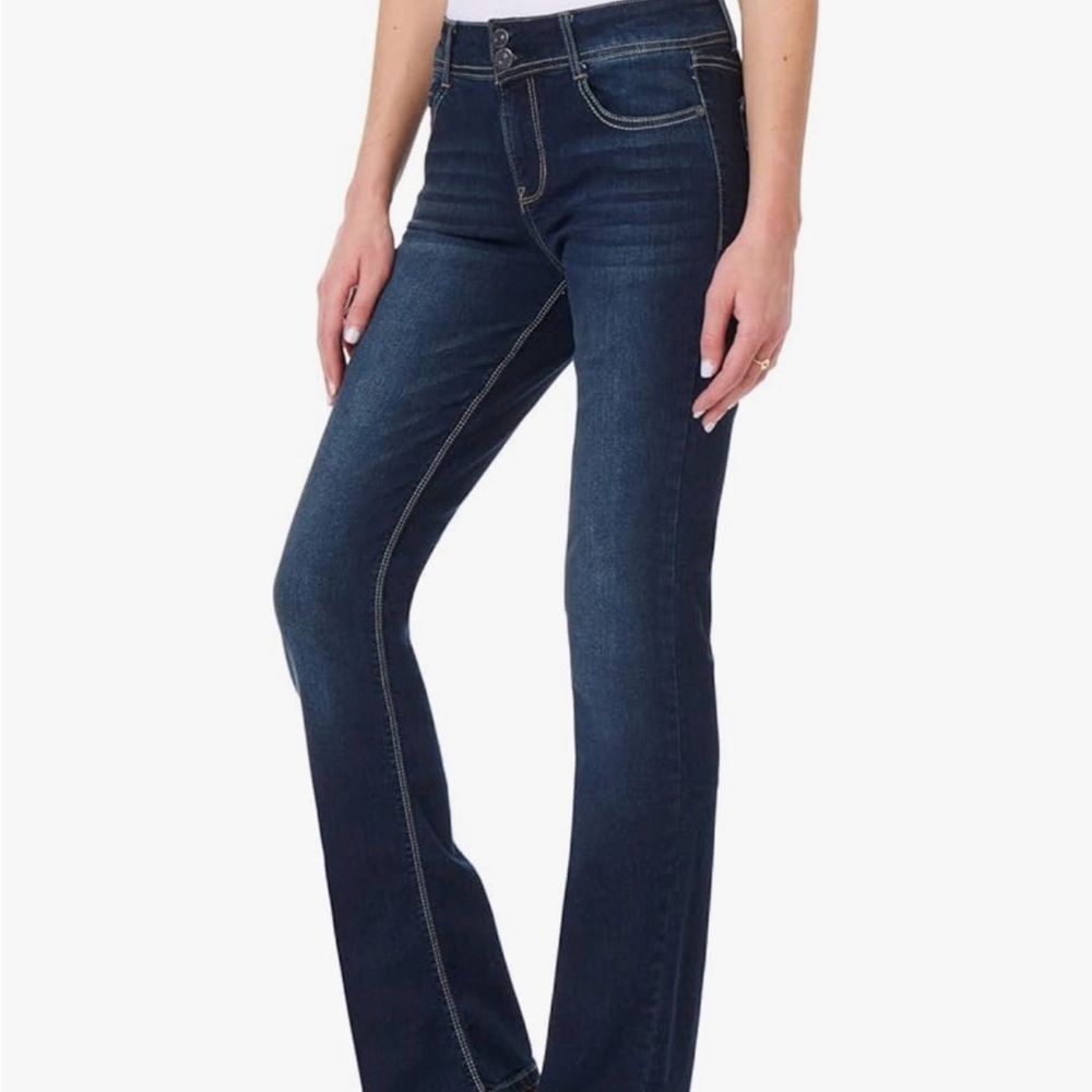 WallFlower Luscious Curvy Bootcut Jeans Mid-Rise Insta Stretch Denim LONG inseam